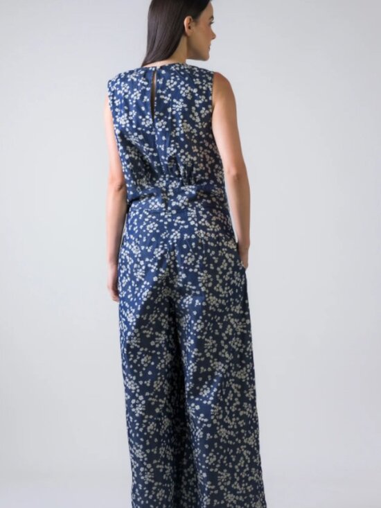 278. Denim flower Jumpsuit - Picture 2 of 2